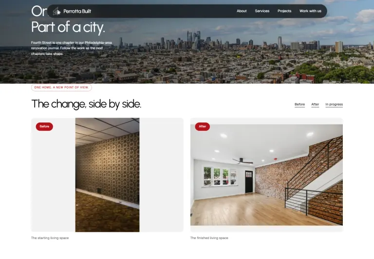 Perrotta Built before-and-after project comparison